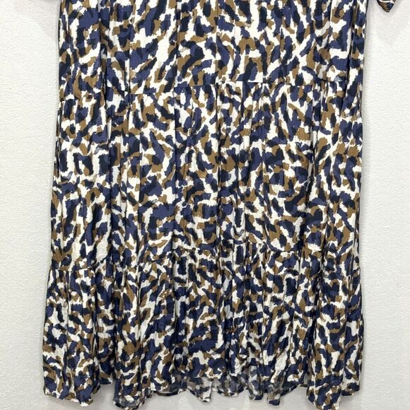 Velvet by Graham & Spencer Ottilie Dress Womens Small Smudge Print Tiered Boho - Picture 5 of 10